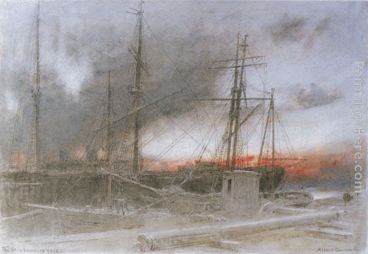The Shipbreakers Yard painting - Albert Goodwin The Shipbreakers Yard art painting